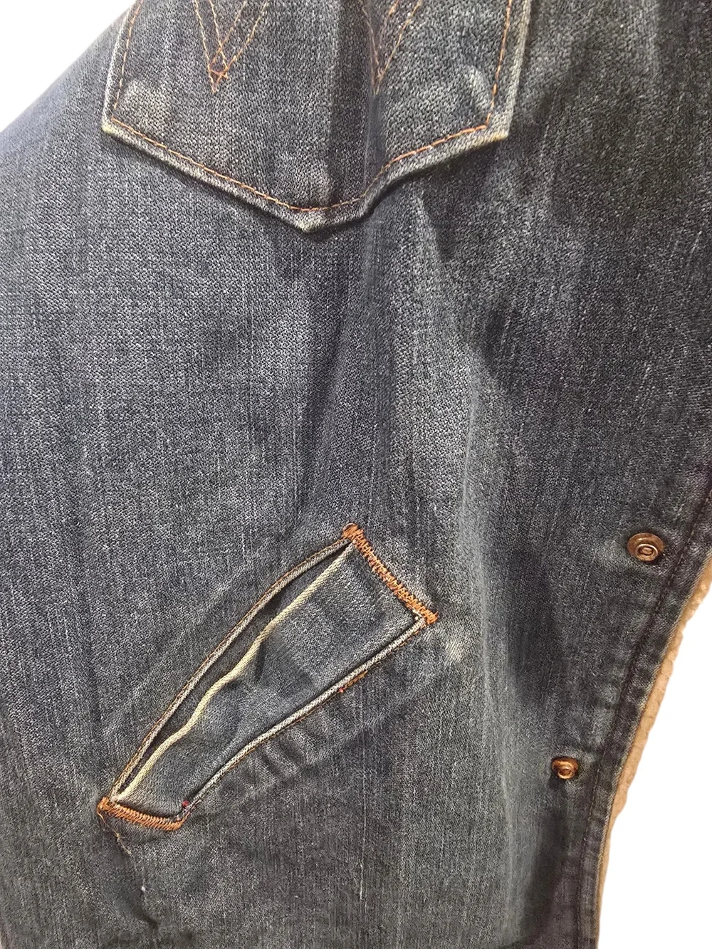 Wrangler Sherpa Lined Denim Jacket Men’s XL Western Trucker Ranch Coat
